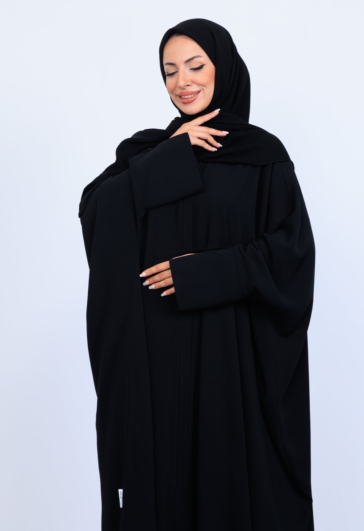 Pırlanta Ferace – Medine İpeği, Kapaklı Fermuar