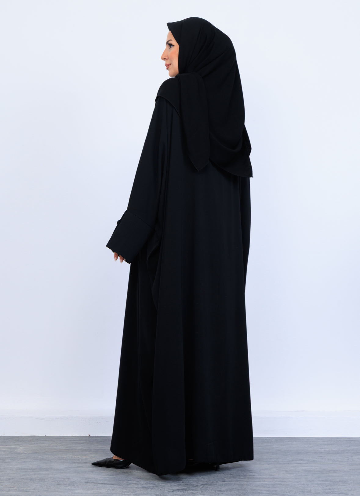 Pırlanta Ferace – Medine İpeği, Kapaklı Fermuar