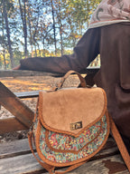 Desenli Süet Çanta 👜