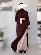 Zarif İkili Set Abaya – İthal Medine İpeği