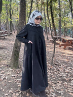 KARDELEN SÜET FERACE🪷siyah