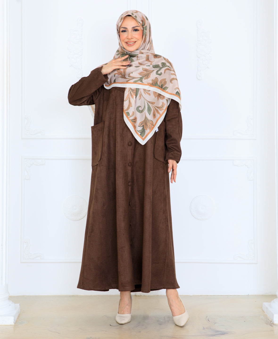 Kardelen süet ferace 🪷kahve