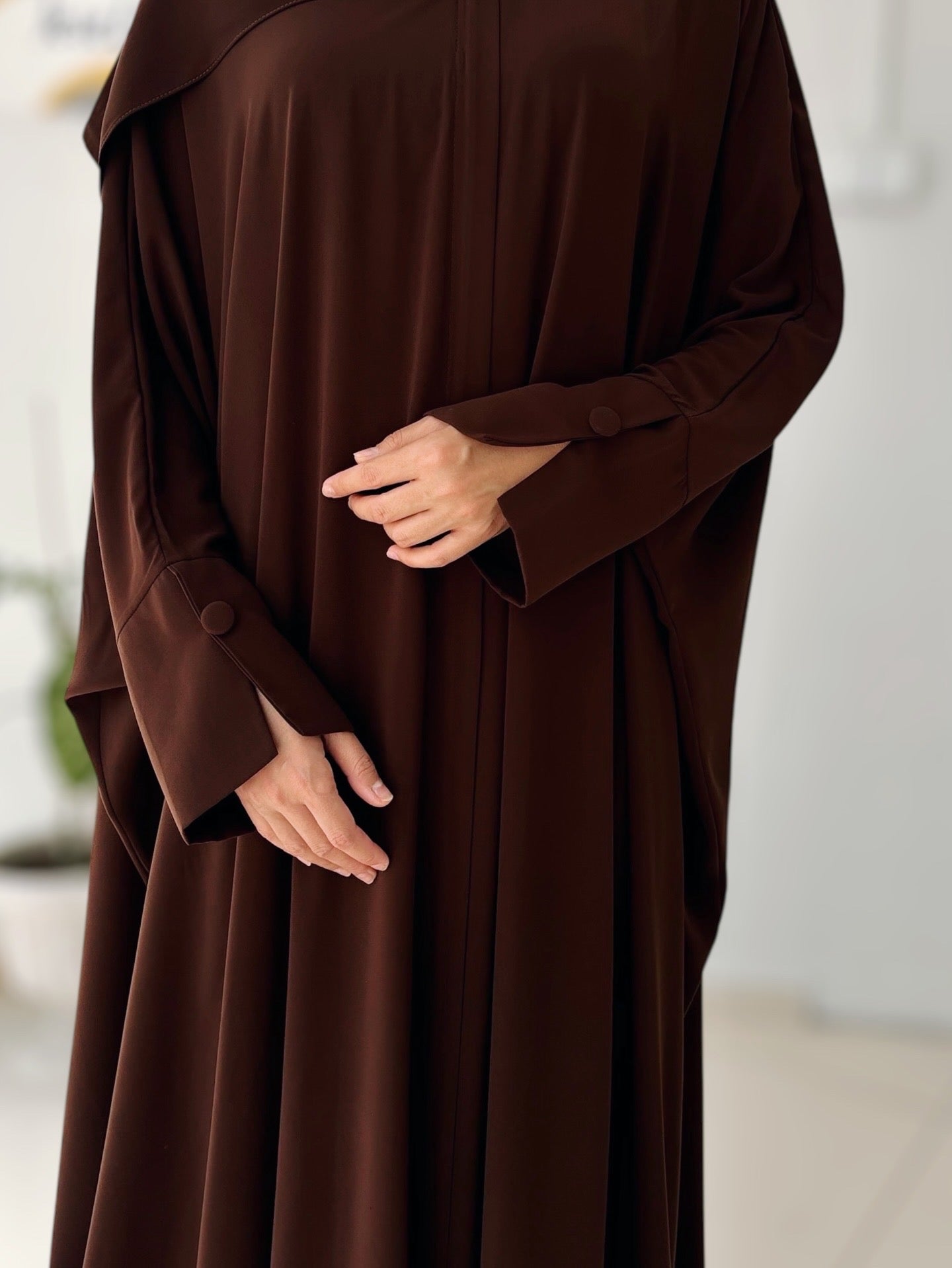 Pırlanta Ferace – Medine İpeği, Kapaklı Fermuar, Standart Beden