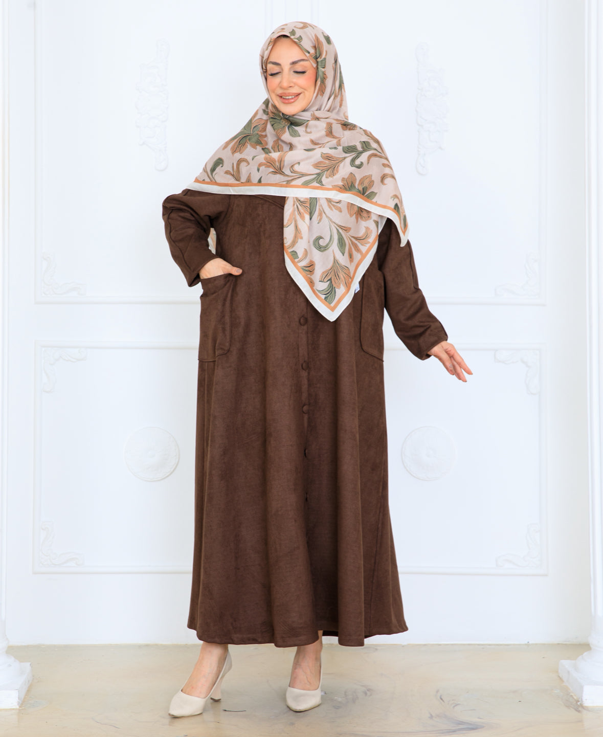 Kardelen süet ferace 🪷kahve