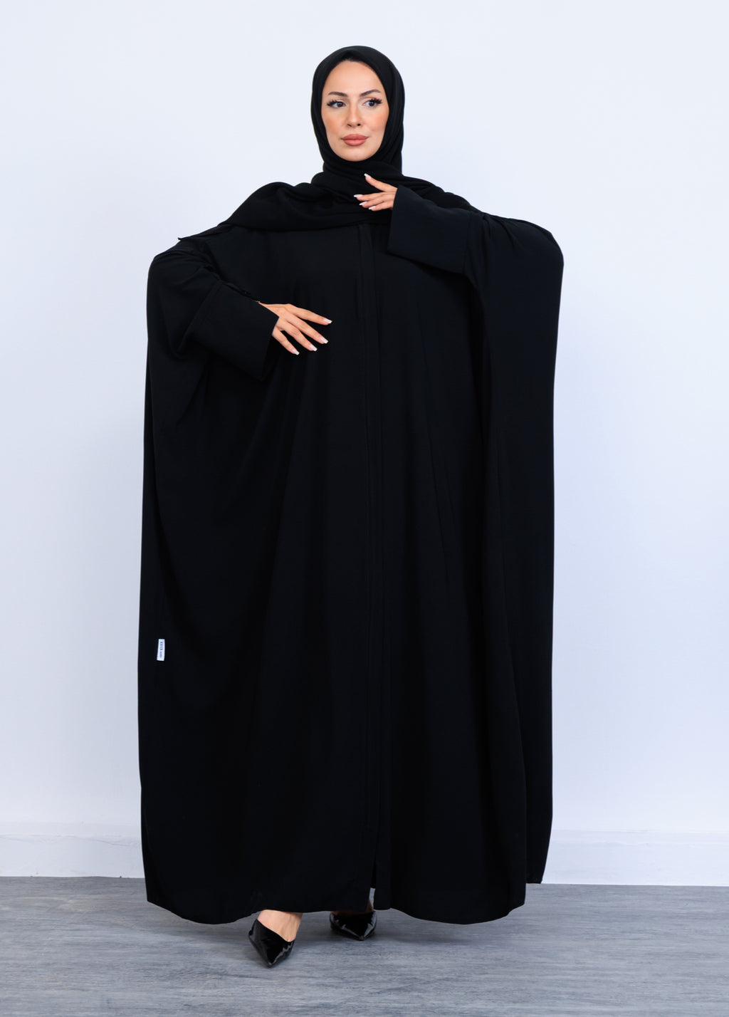 Pırlanta Ferace – Medine İpeği, Kapaklı Fermuar