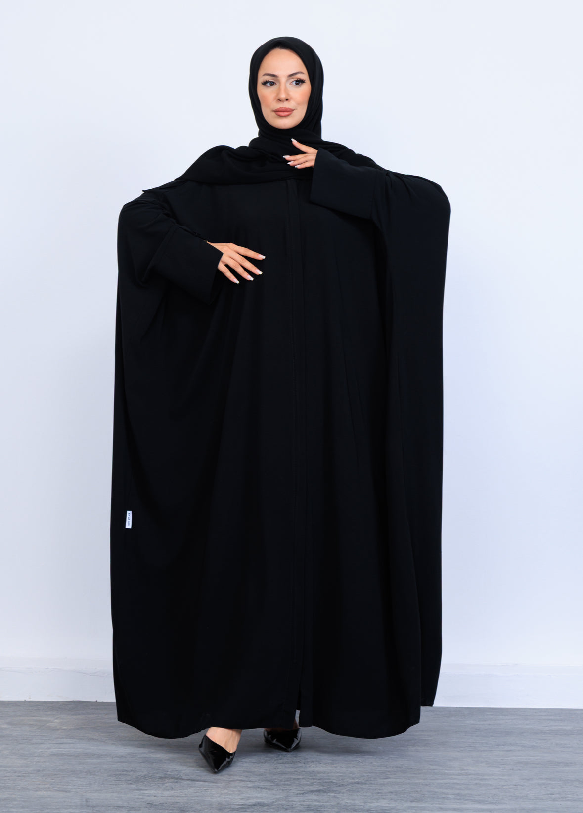 Pırlanta Ferace – Medine İpeği, Kapaklı Fermuar