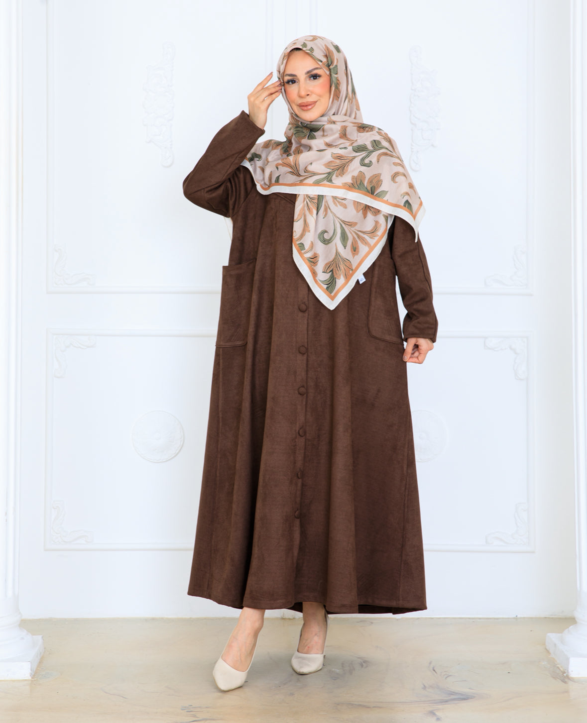 Kardelen süet ferace 🪷kahve