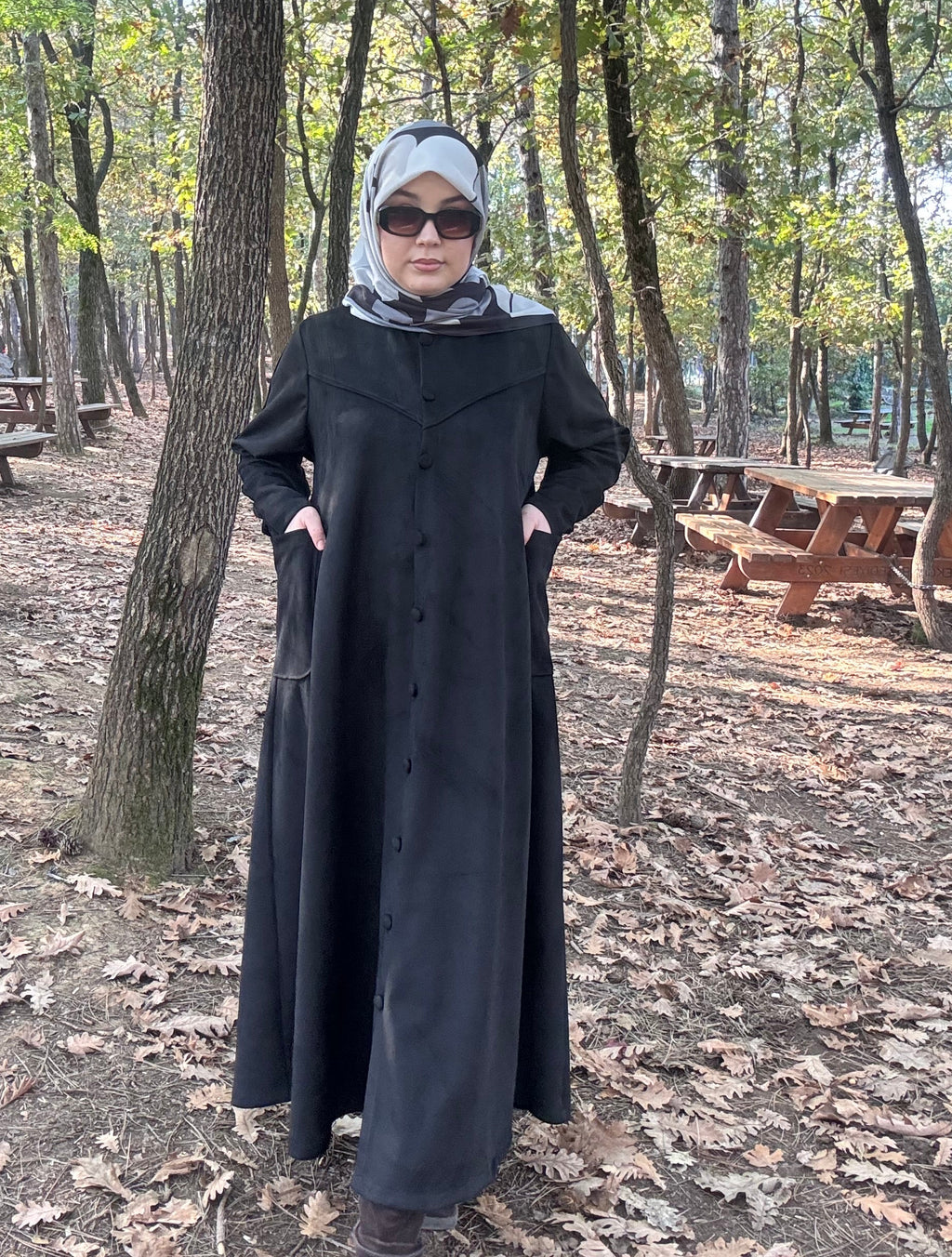 KARDELEN SÜET FERACE🪷siyah