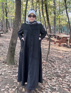 KARDELEN SÜET FERACE🪷siyah