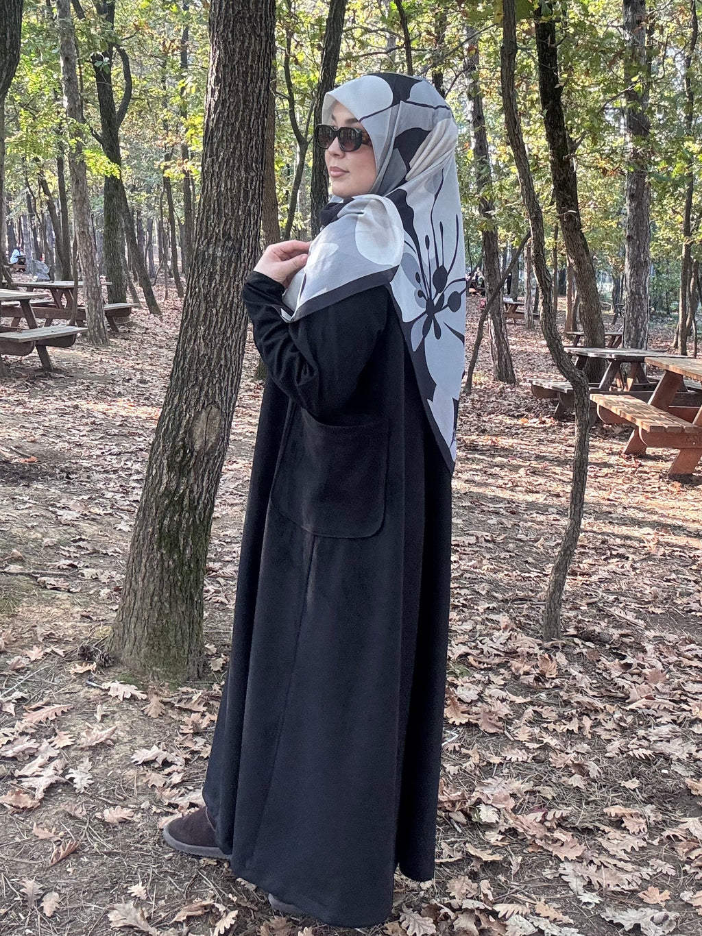 KARDELEN SÜET FERACE🪷siyah