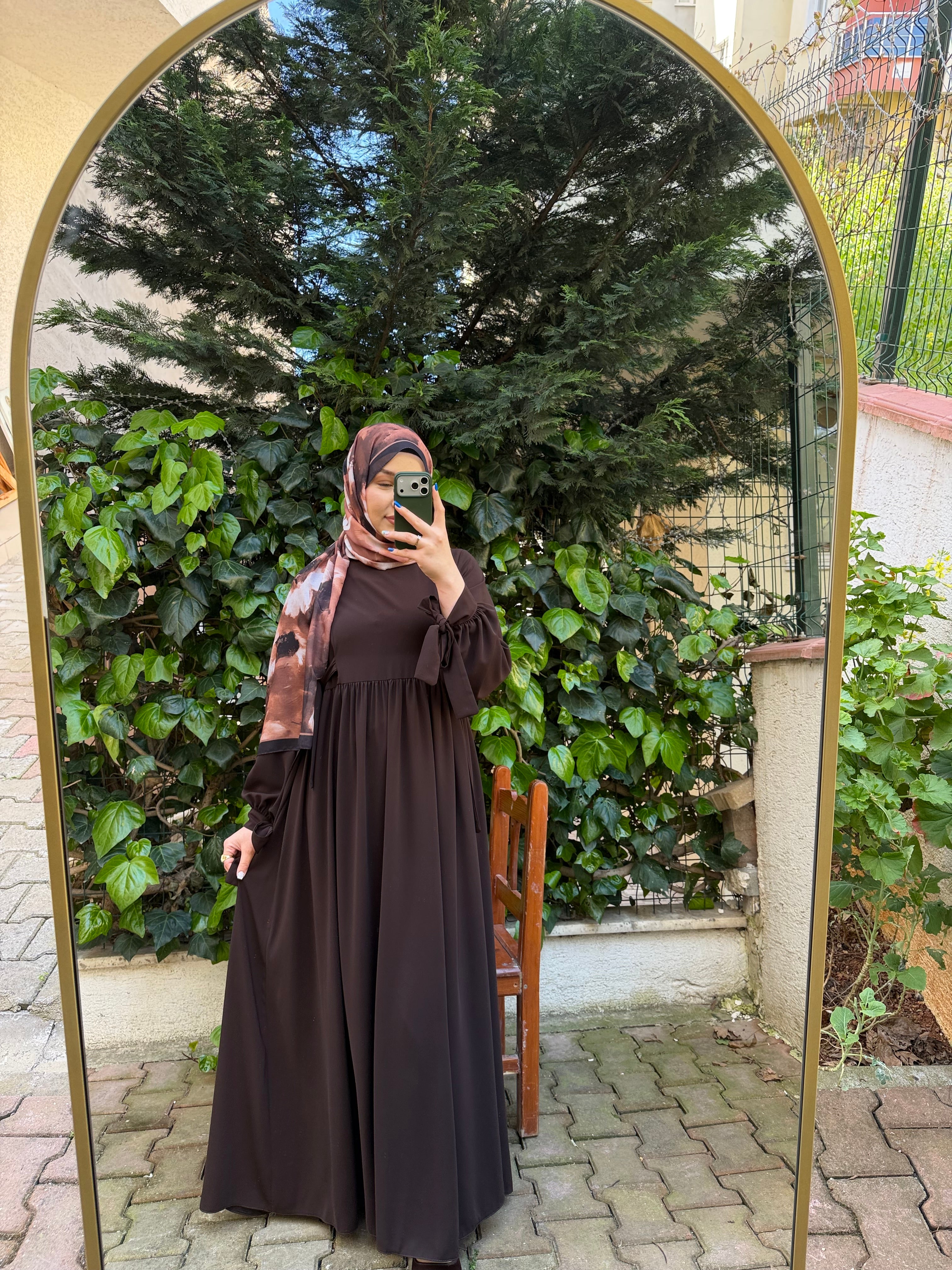 Elif elbise A kahve🌺