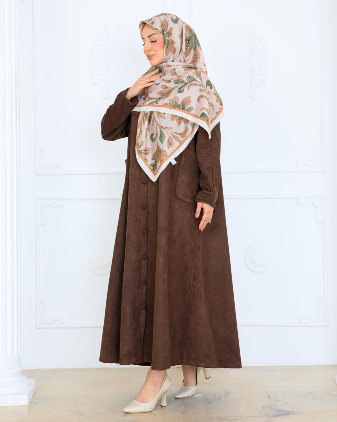 Kardelen süet ferace 🪷kahve