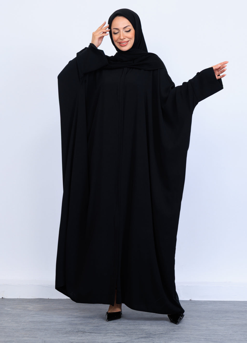 Pırlanta Ferace – Medine İpeği, Kapaklı Fermuar