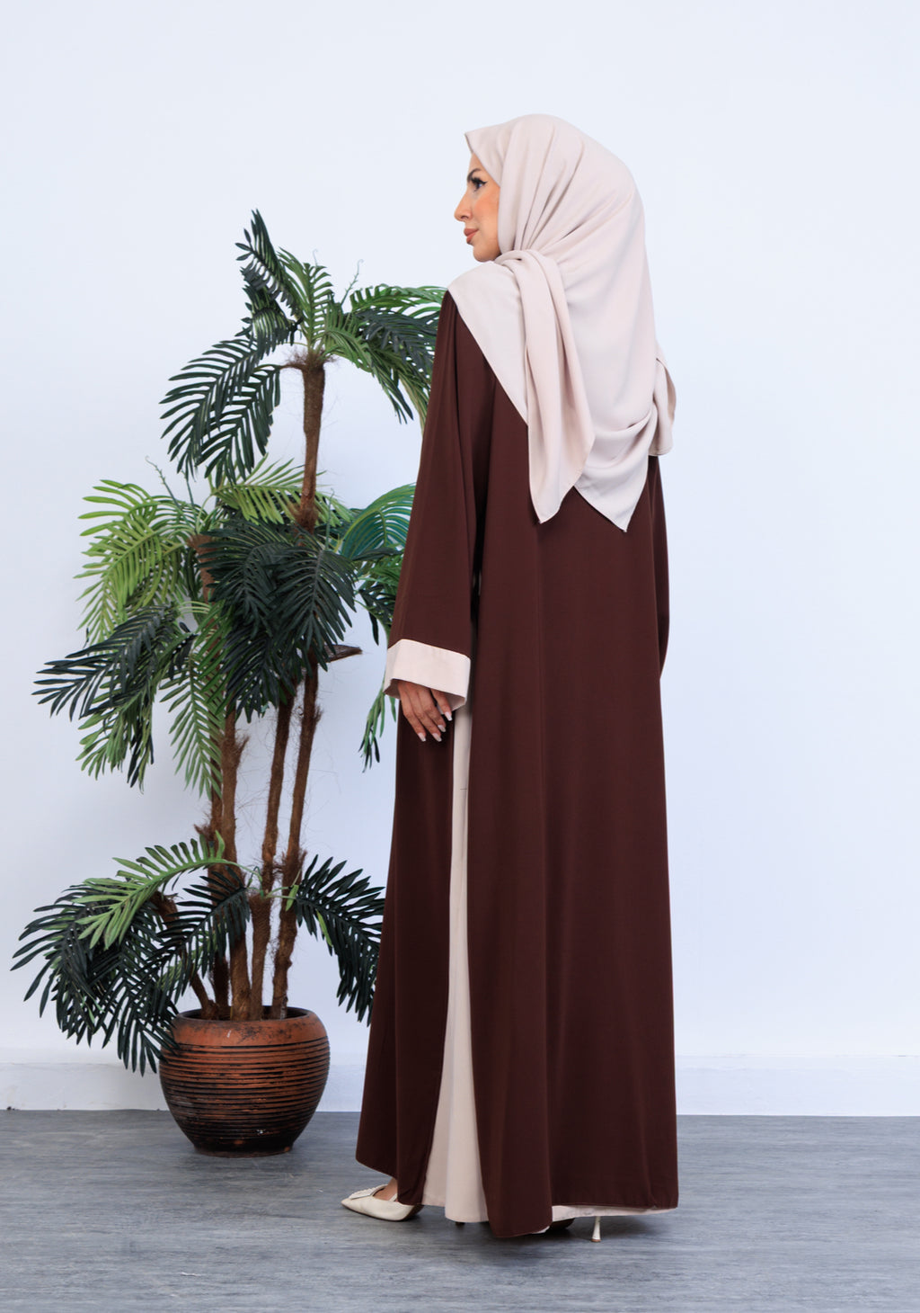 Zarif İkili Set Abaya – İthal Medine İpeği