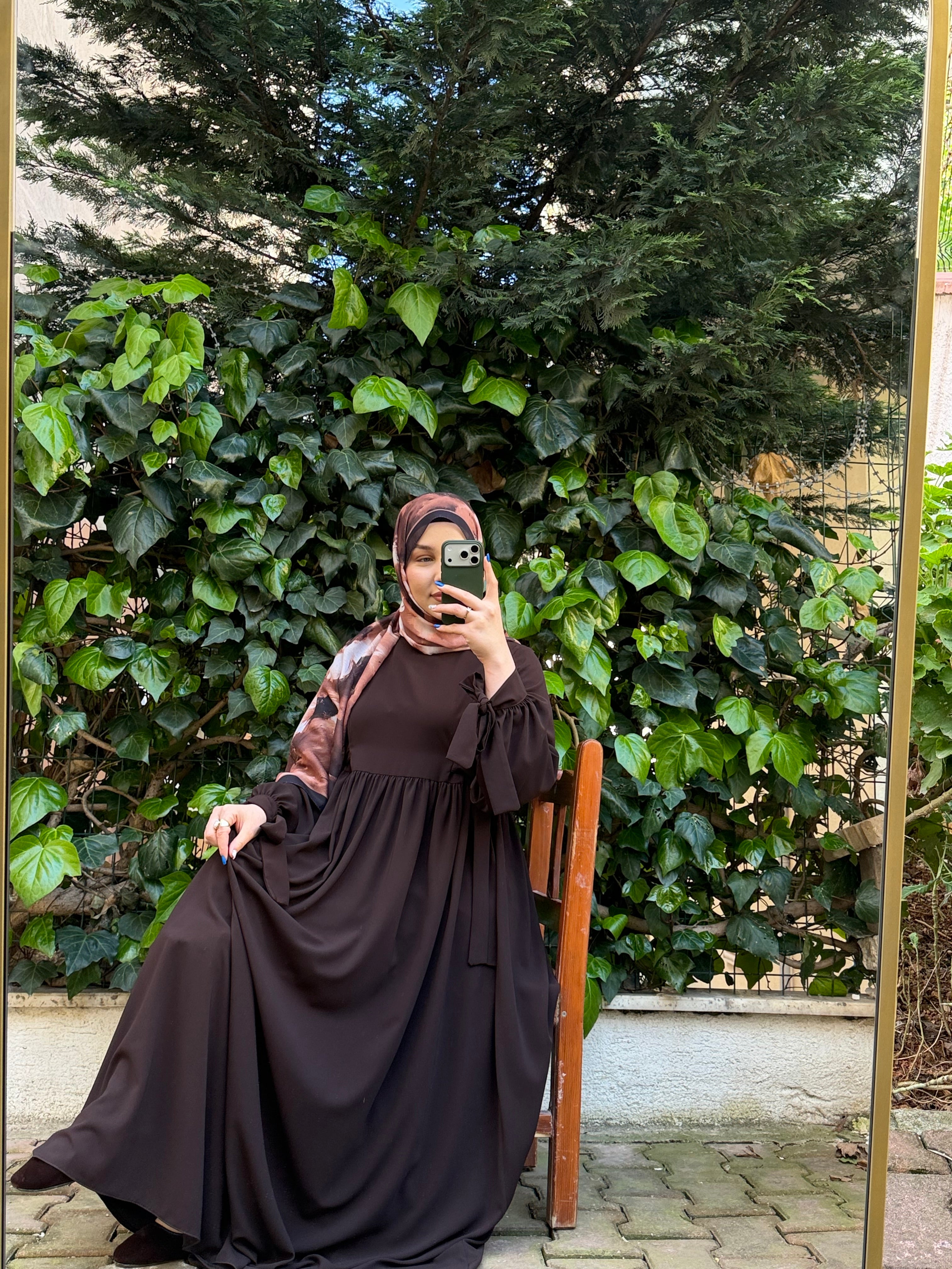Elif elbise A kahve🌺