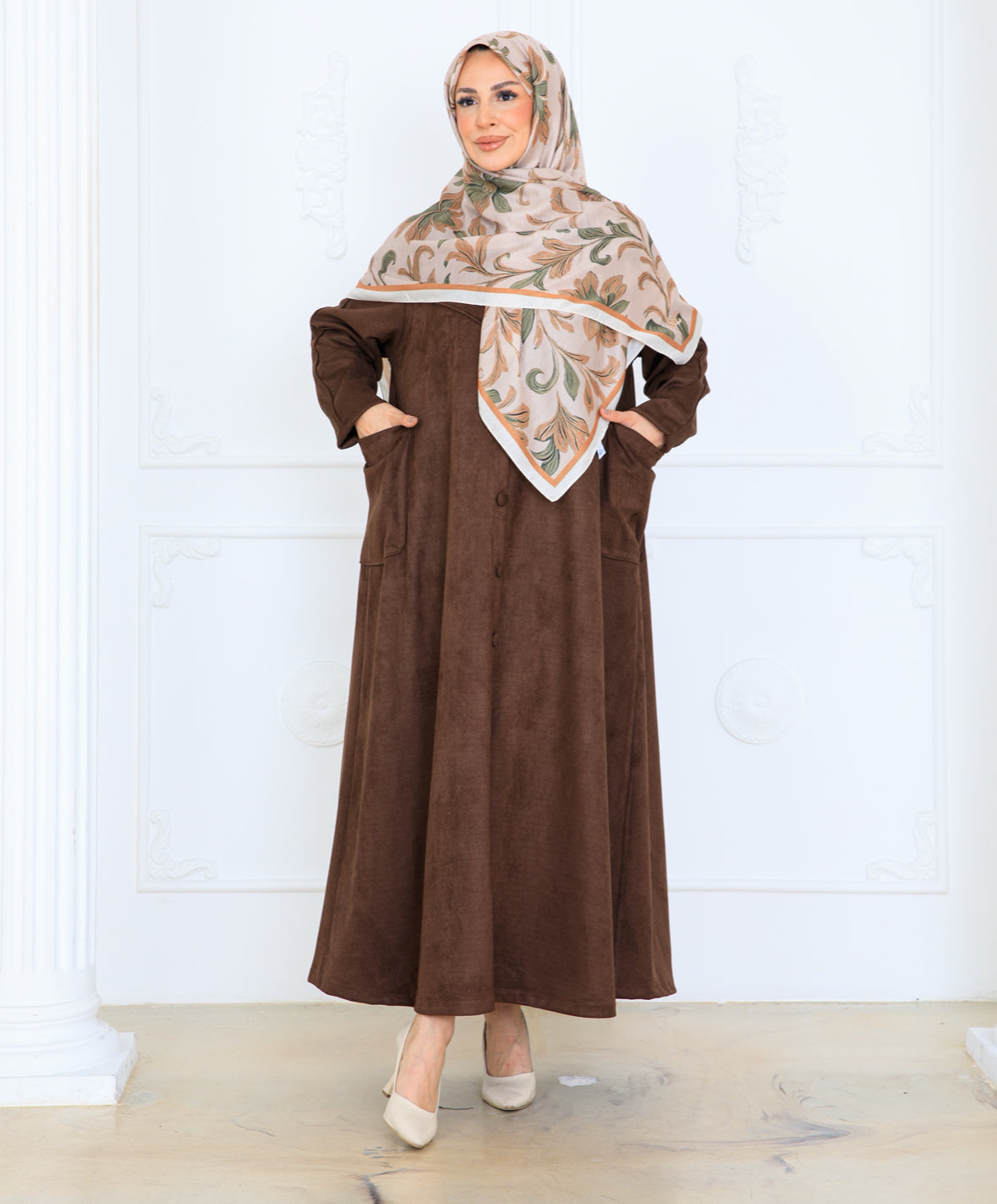 Kardelen süet ferace 🪷kahve